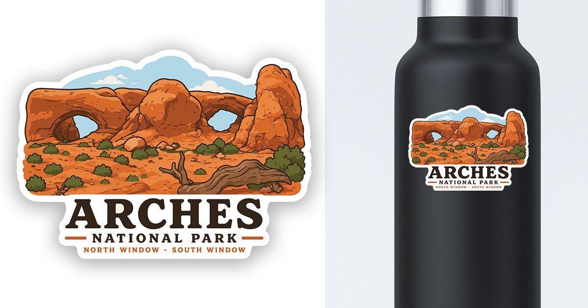 Arches National Park sticker featuring the windows preview