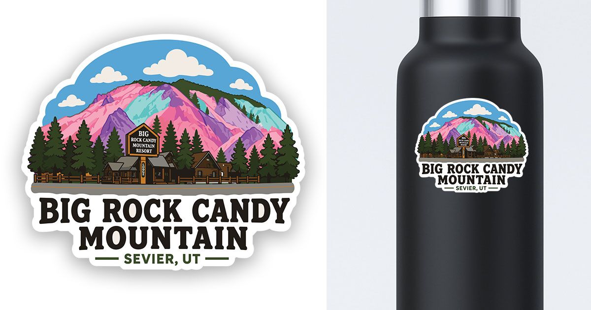Big Rock Candy Mountain sticker colorful preview