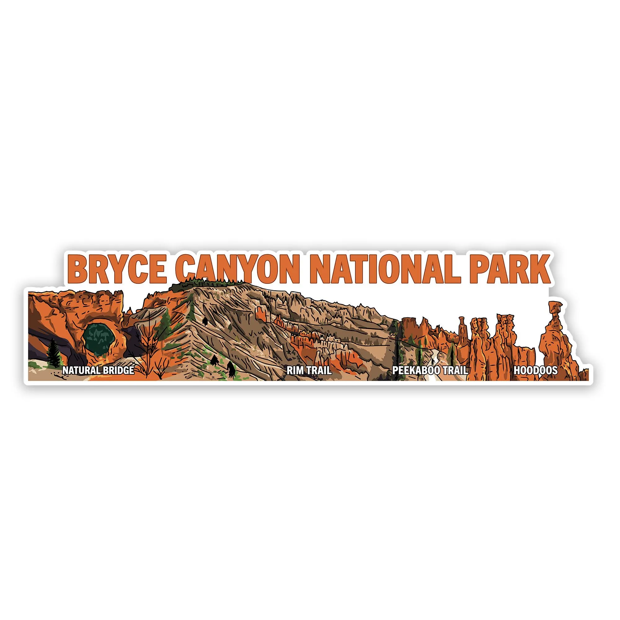 Bryce Canyon National Park Sticker Water Bottle wrap