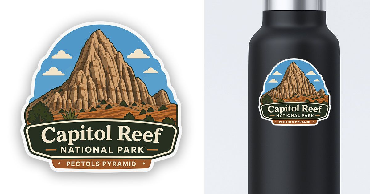 Capitol Reef National Park Sticker Pectols Pyramid - Image 2