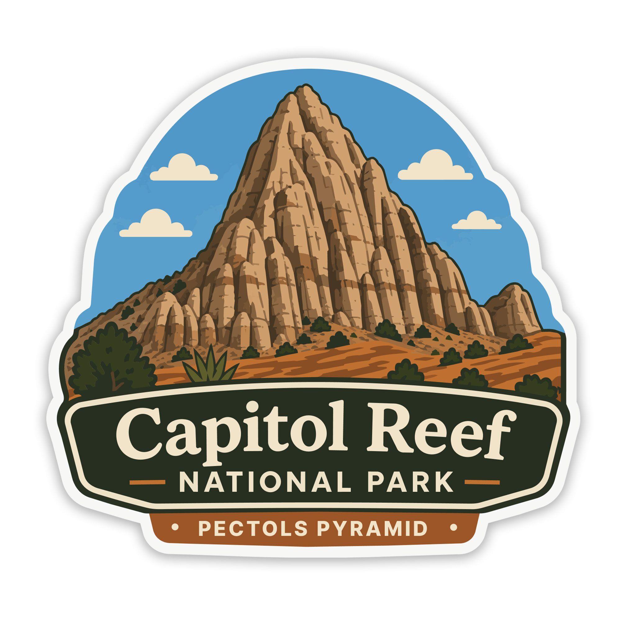 Capitol Reef National Park Sticker Pectols Pyramid