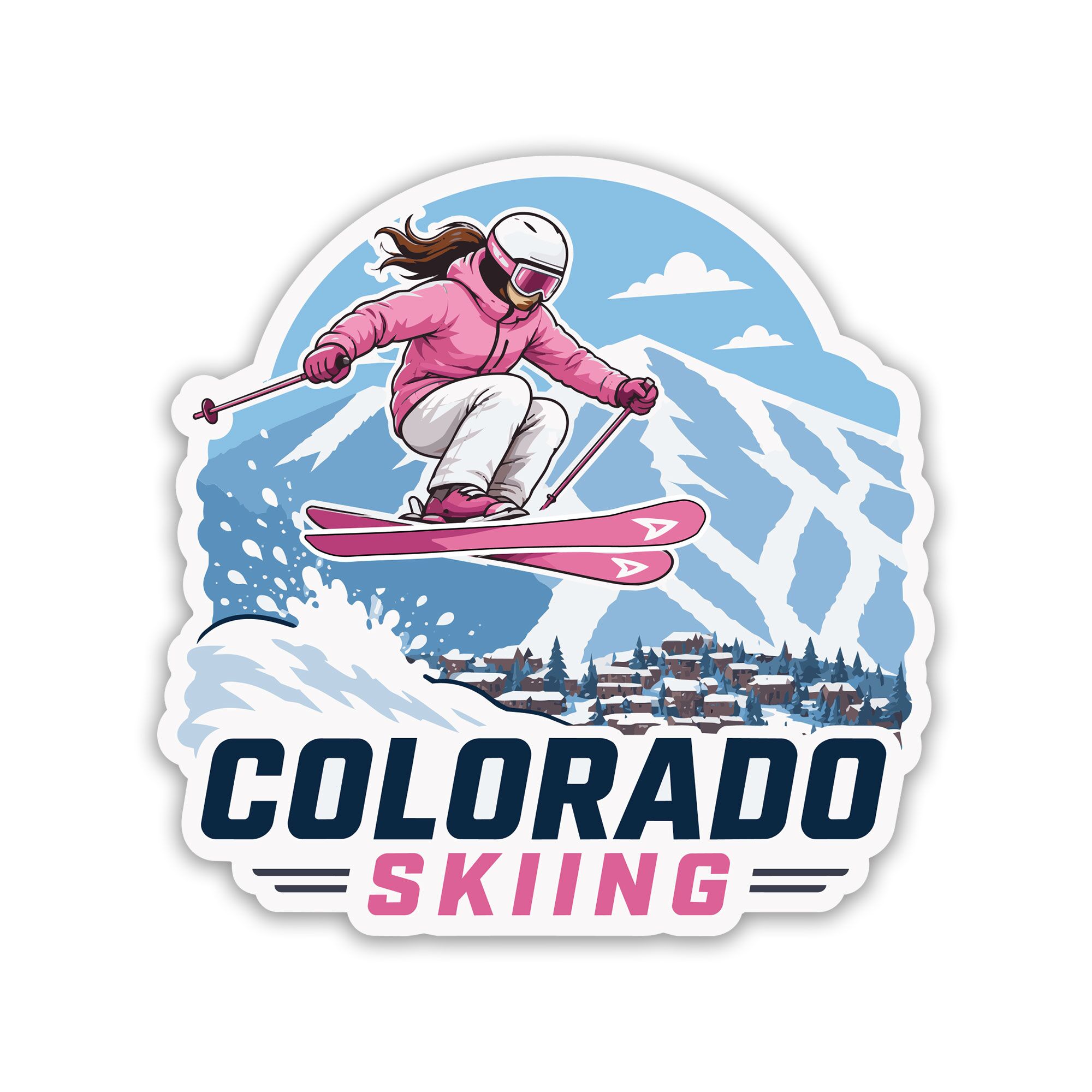 Colorado Skiing Women's Sticker