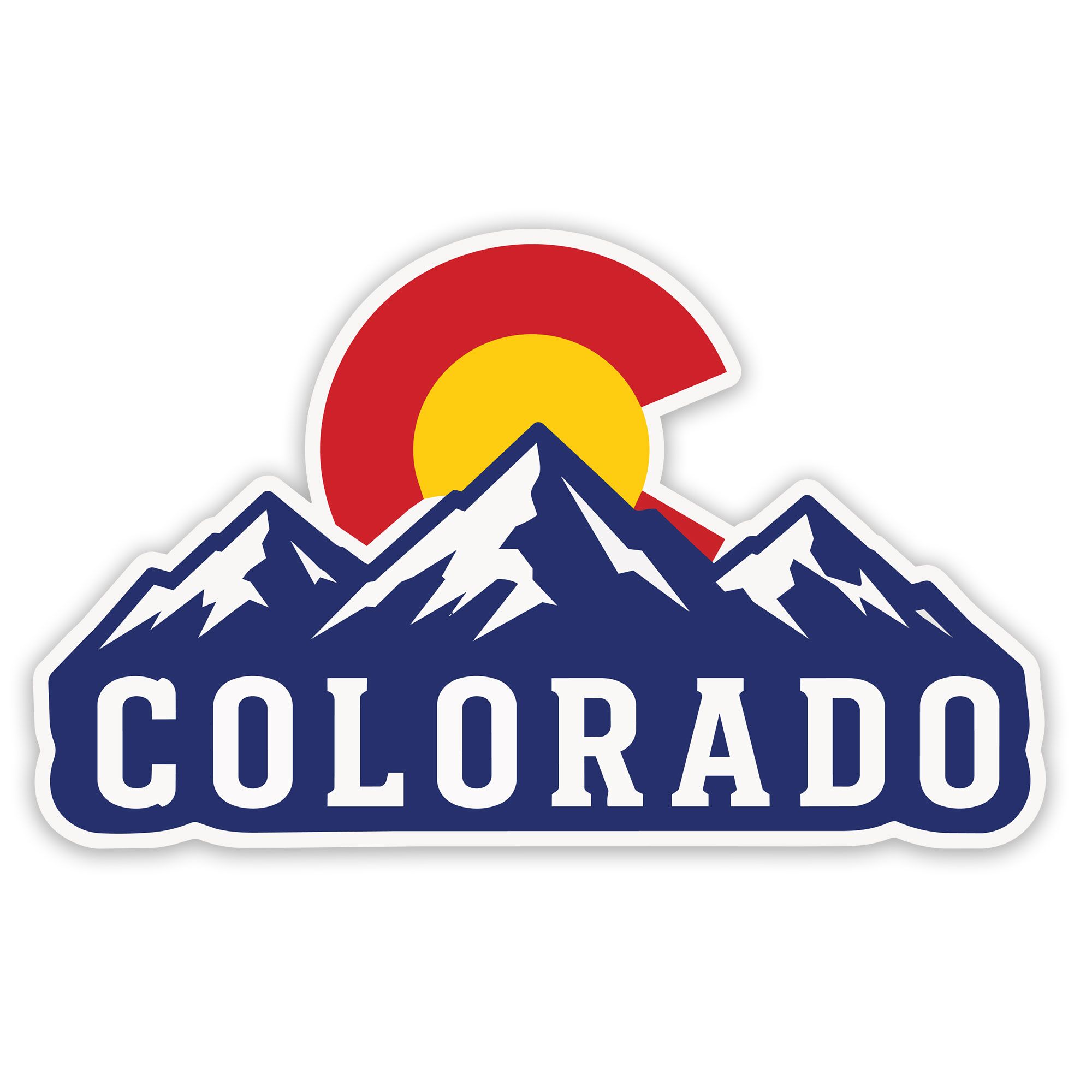 Colorado Sticker C with Mountains