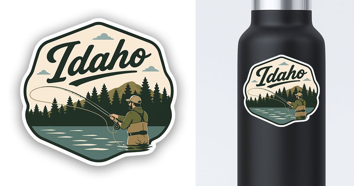 Idaho Fishing Sticker Preview