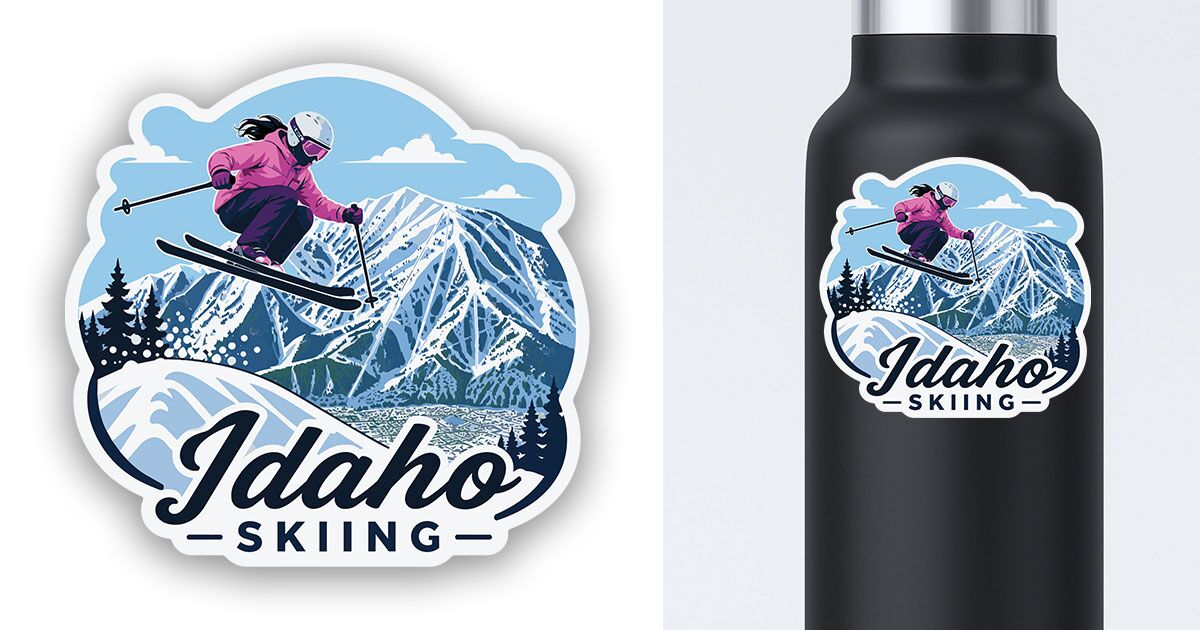 Idaho Skiing Sticker Women's Preview