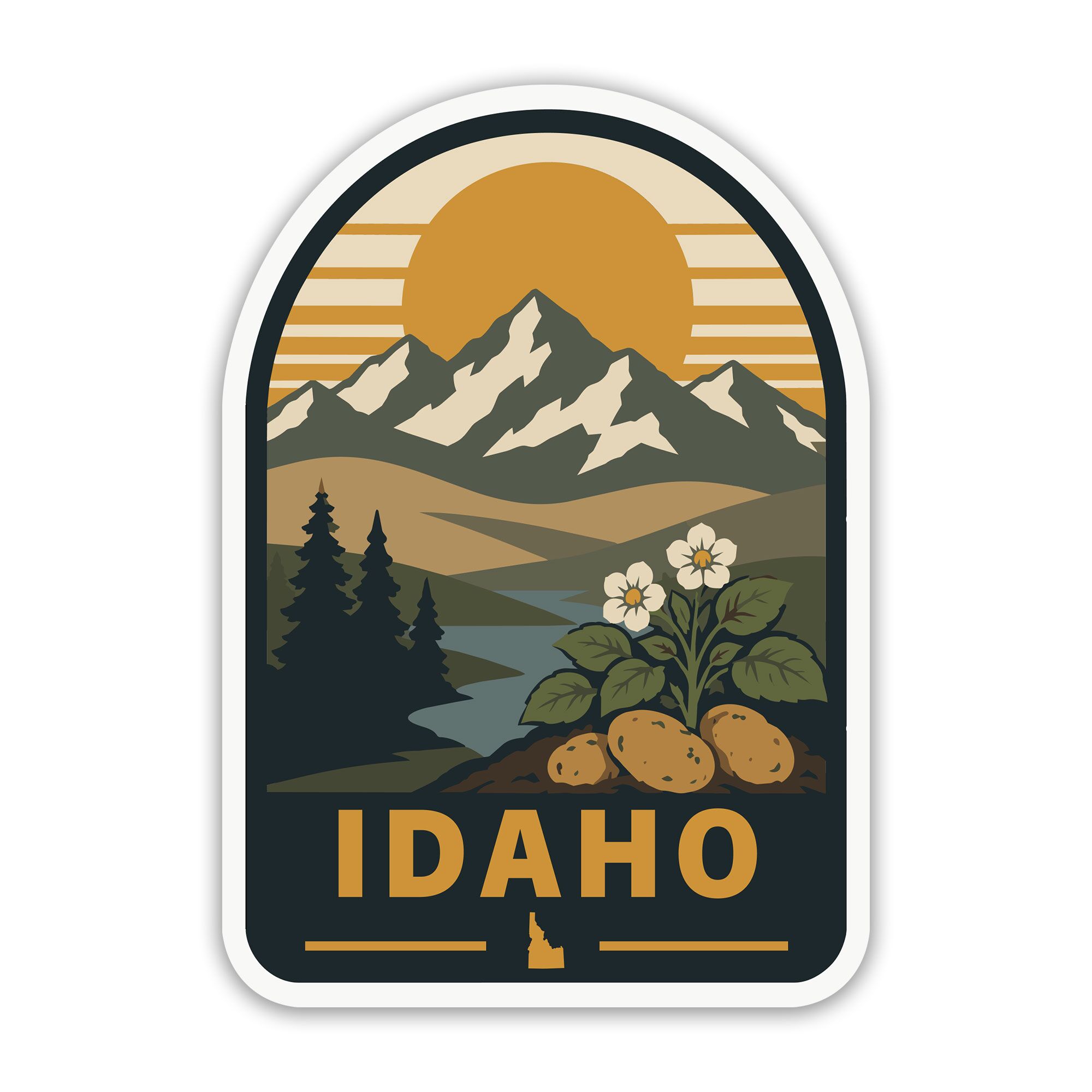 Idaho State Sticker Potatoes