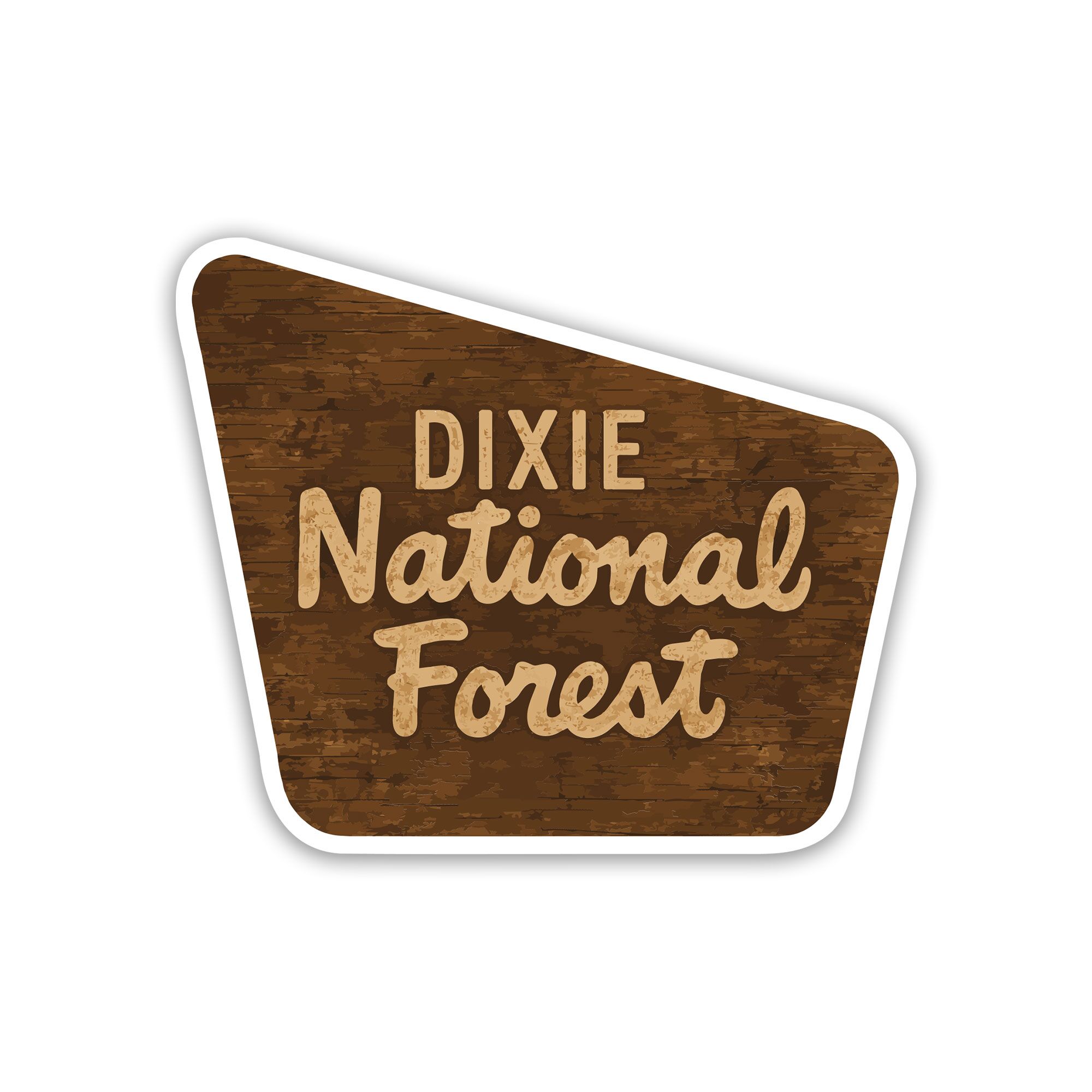 Dixie National Forest Sign Sticker