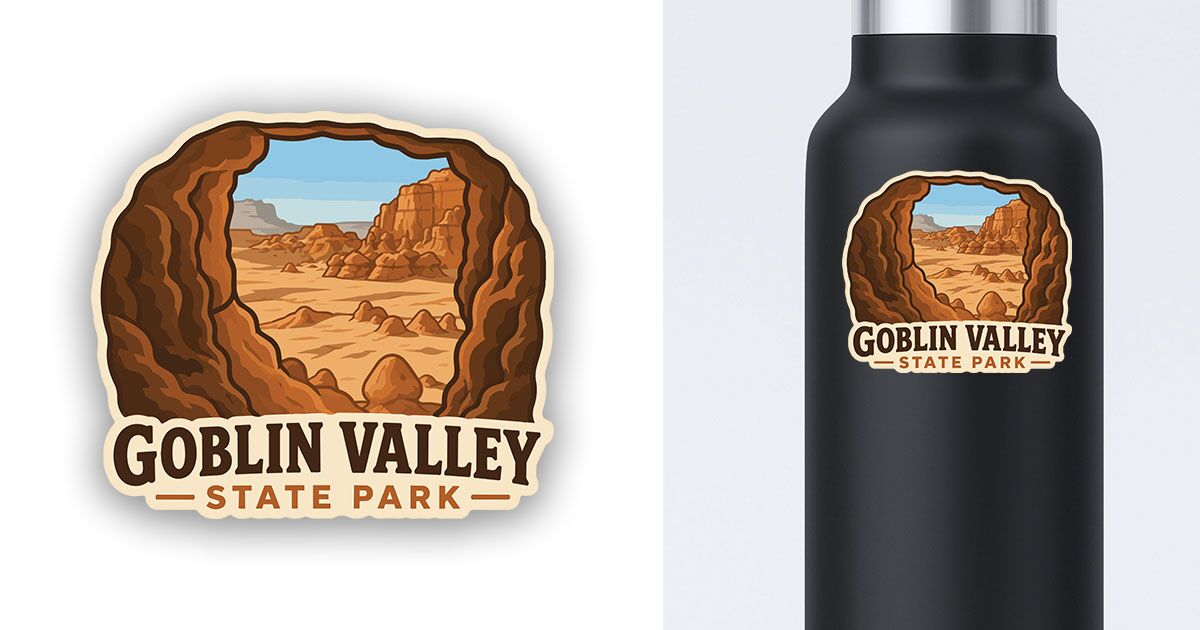 Goblin Valley Sticker Window View Preview