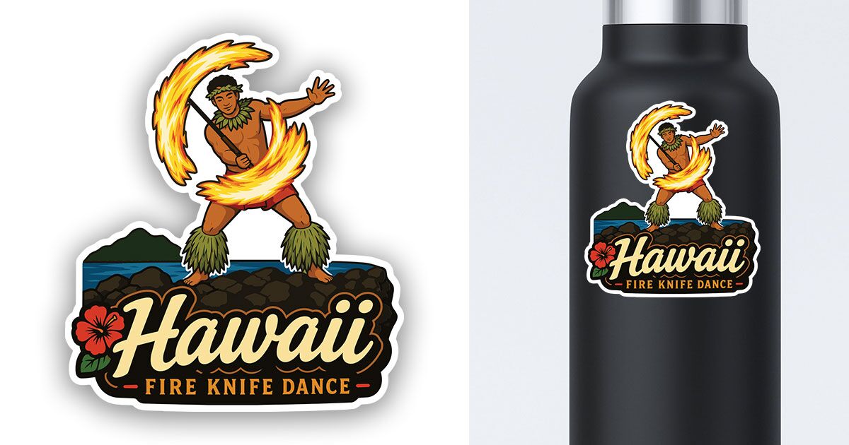 Hawaii sticker of Fire Dancer Preview