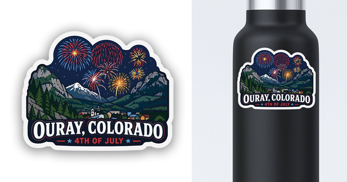 Ouray Colorado 4th of July Sticker Preview