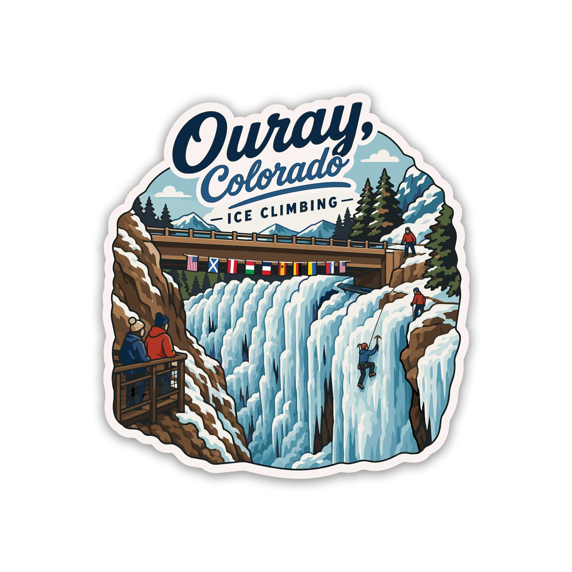 Ouray Colorado Sticker Ice Climbing Men's