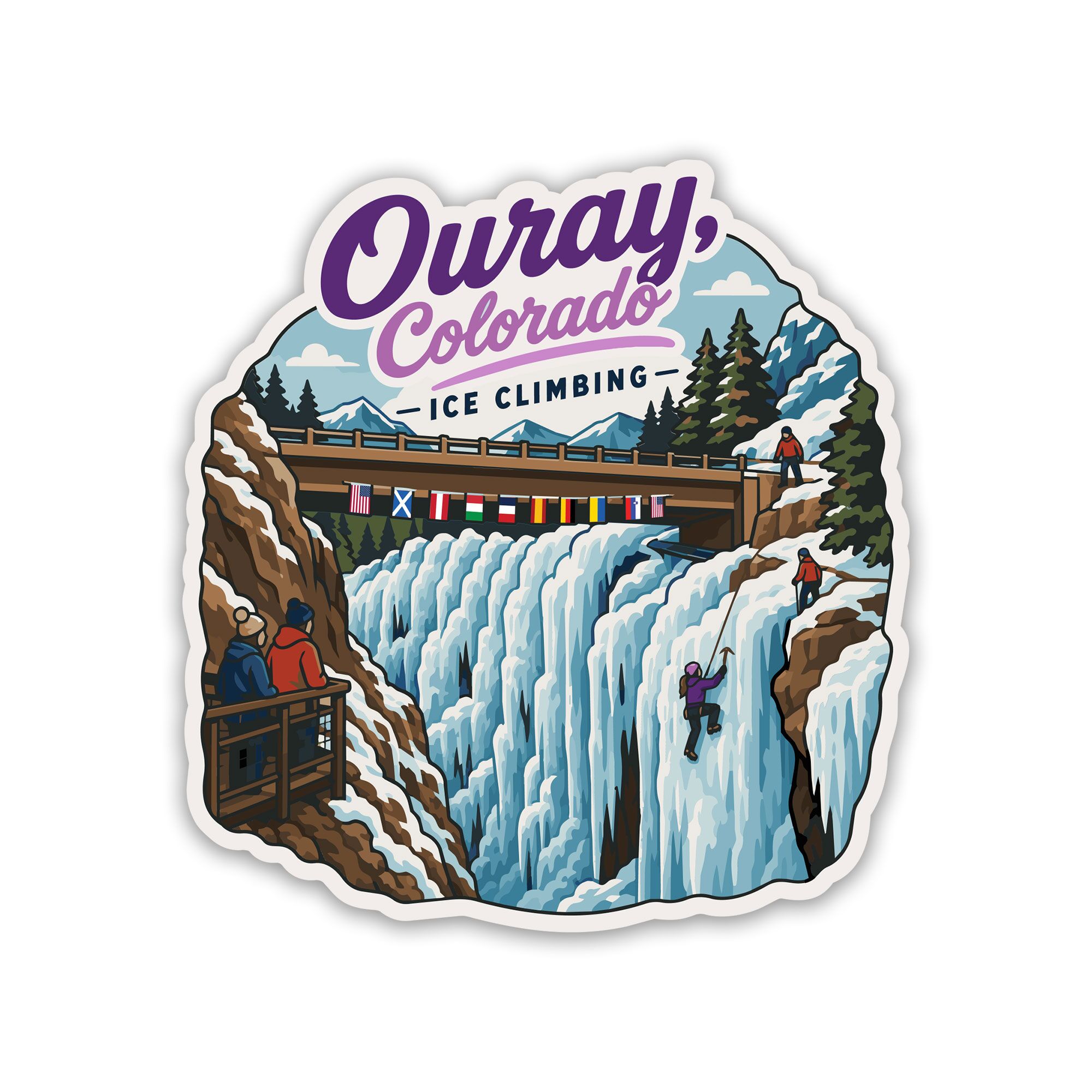 Ouray Colorado Sticker Ice Climbing Women's