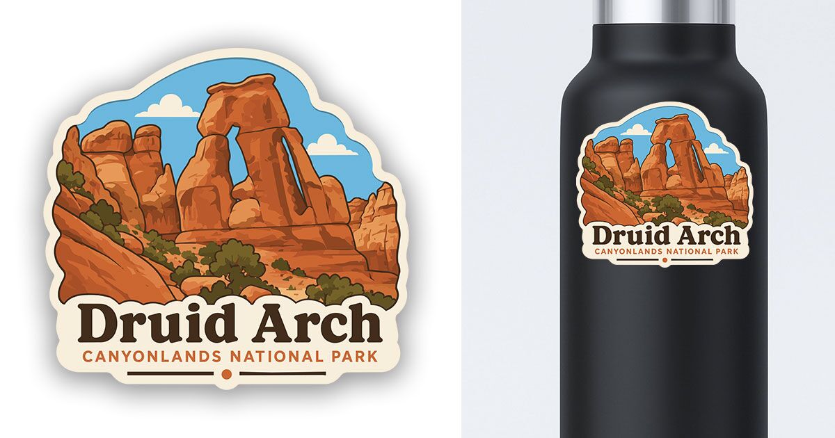 Druid Arch Canyonlands Sticker Preview