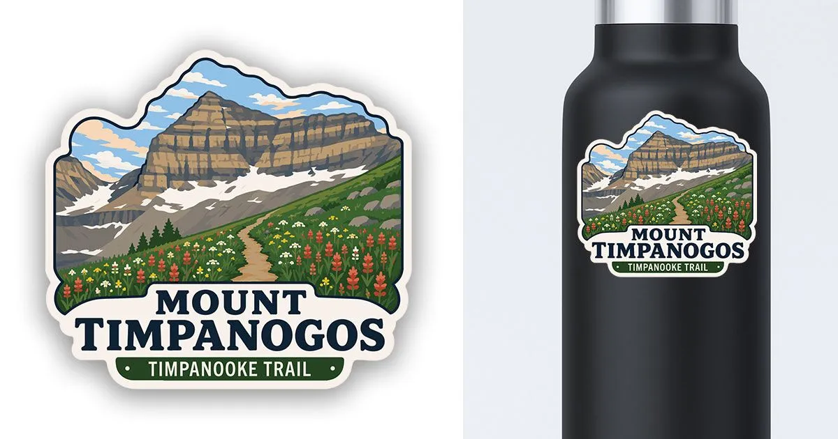 Mount Timpanogos Sticker Timpanooke Trail Preview