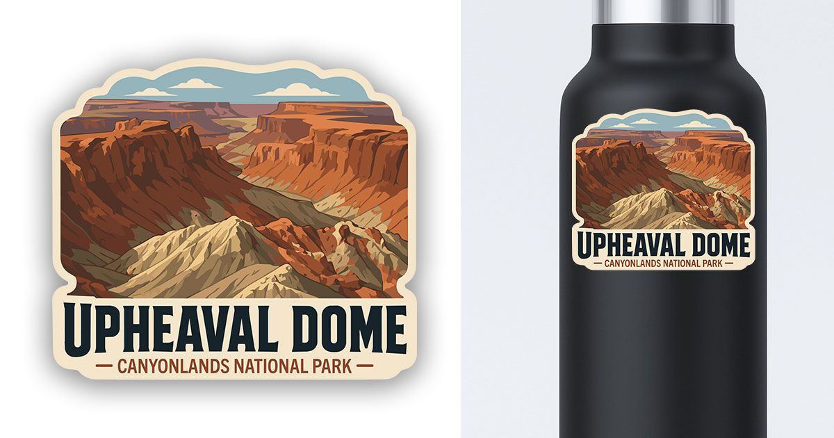Upheavel Dome Sticker Canyonlands National Park Preview