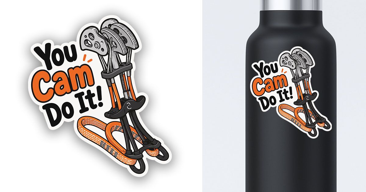 Rock Climbing Cam Sticker Preview