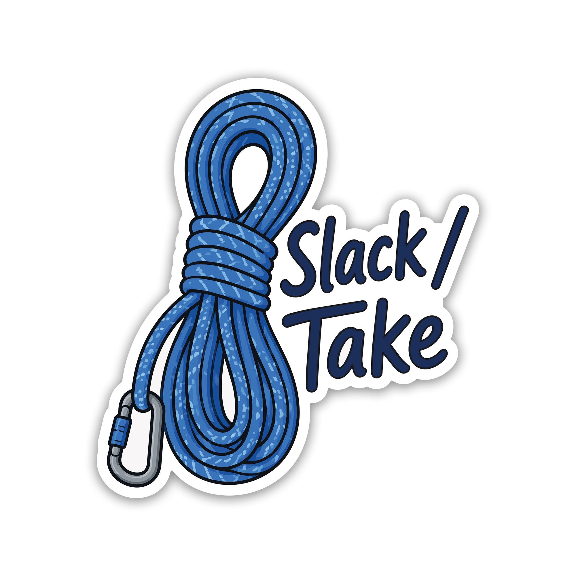 Rock Climbing Sticker Rope Take Slack
