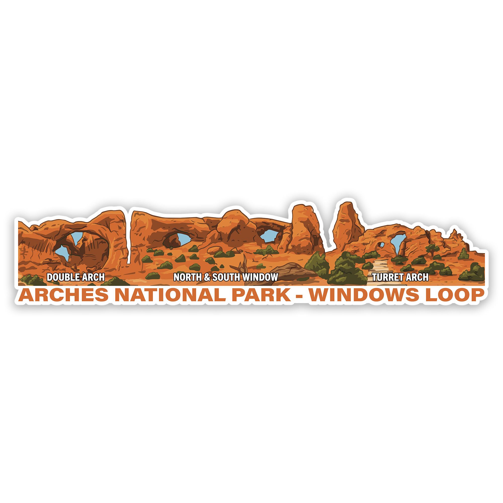 Arches National Park Sticker Windows Loop Water Bottle Wrap