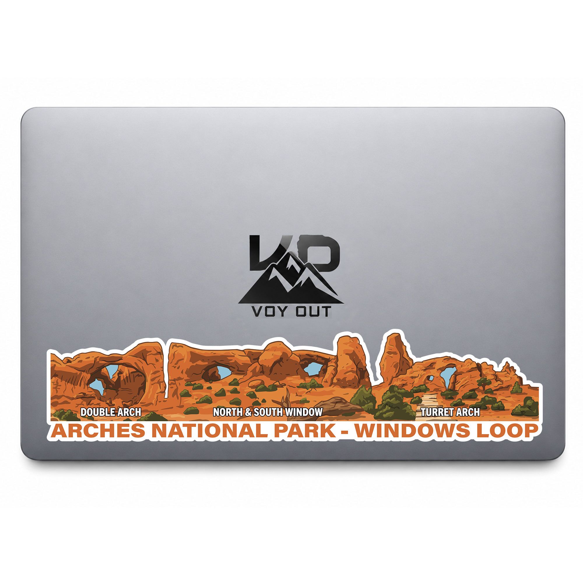 Arches National Park Sticker Windows Loop laptop preview