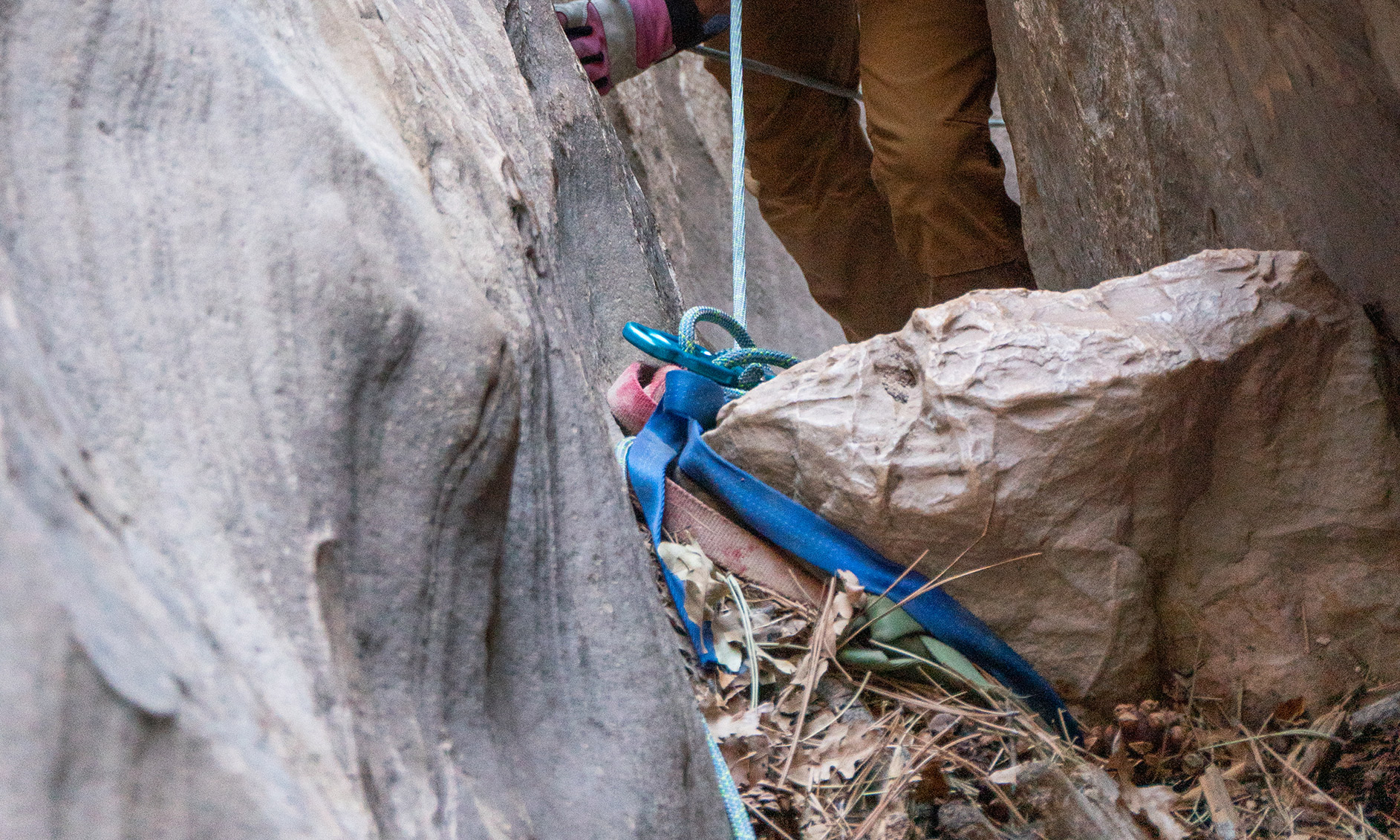 Telephone Canyon Rappel 4 Anchor