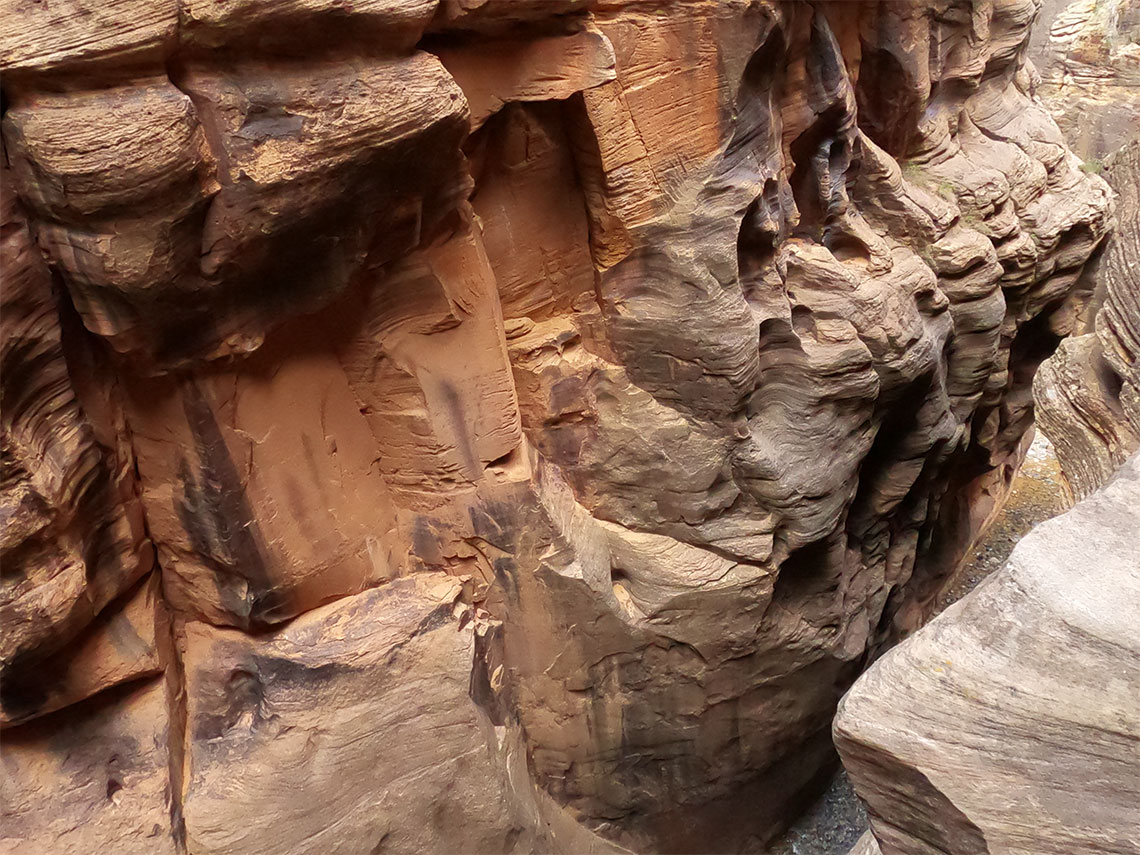 Looking down into the Narrows in Imlay Canyon