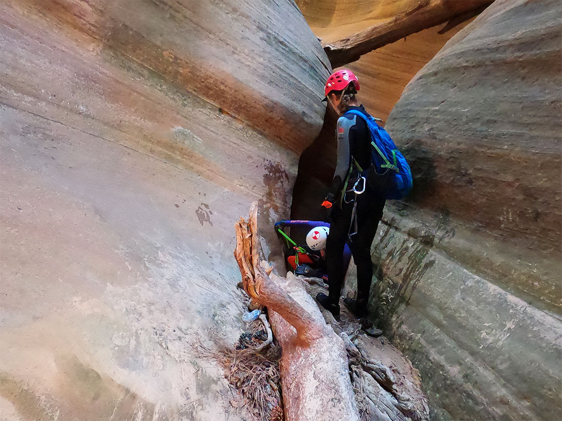 Rappelling in Imlay Canyon in Zion National Park