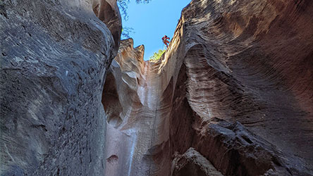 Canyoneering in Birch Hollow near Zion National Park