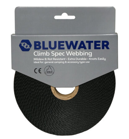 Bluewater 1" Climb-Spec Webbing Black