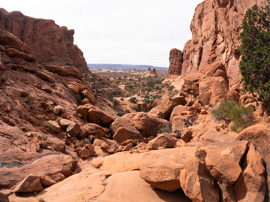 View of Exit from Elephant Butte Canyon