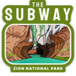 The Subway Zion National Park Sticker Kelly Green