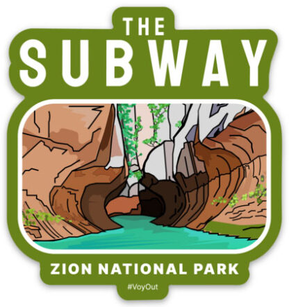 The Subway Zion Sticker Kelly Green