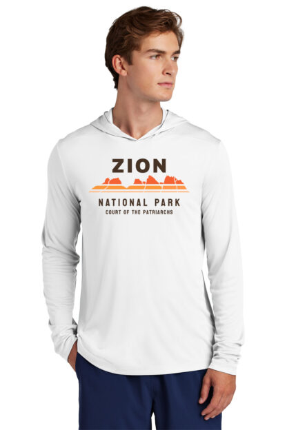 Zion National Park Sun Hoodie Court of the Patriarchs White