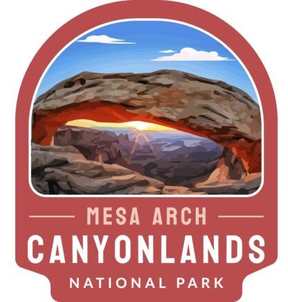 Canyonlands National Park Sticker Red