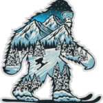 Sasquatch Sticker Skiing