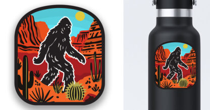 Sasquatch Sticker in the desert - Image 2