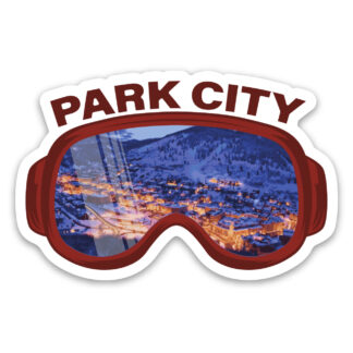 Ski Goggles sticker park city red