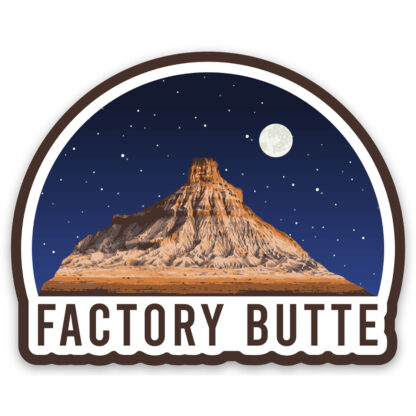 Factory Butte Sticker Starry Night sky