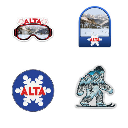 Alta Ski Resort Sticker 4 Pack