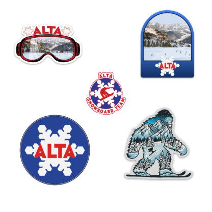 Alta Ski Resort Sticker Bundle - 5 Pack