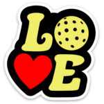 Pickleball sticker heart