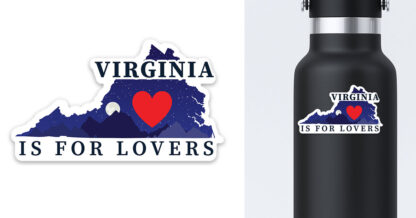 Virginia is for lovers sticker night sky preview