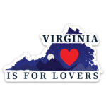 Virginia is for lovers night sky with heart