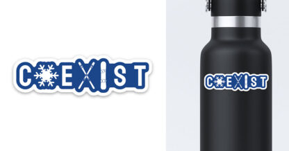 Coexist sticker ski and snowboard