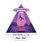 Moab Utah Sticker Alien Pink