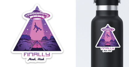 Moab Utah Sticker Alien Pink Preview