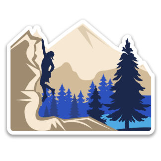 Rock Climbing Sticker Male Climber