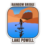 Lake Powell Sticker Rainbow Bridge Paddle Boarder