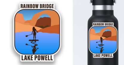 Lake Powell Sticker Rainbow Bridge Paddle Boarder Preview