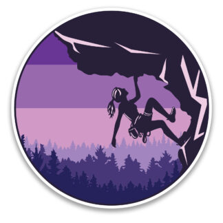 Rock Climbing Sticker female overhang